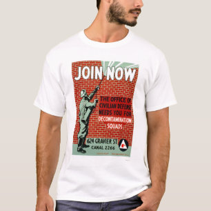 Verbinden Sie zivile T-Shirt