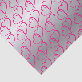 Verbindendes Herz-silbernes Seidenpapier (Ausschnitt)