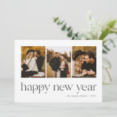 Verbindung | 3 Foto Neujahr Feiertagskarte (Stehend Vorderseite)