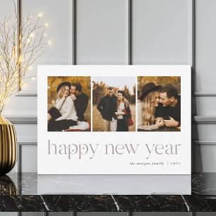 Verbindung 3 Foto Neujahr Feiertagskarte