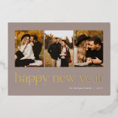 Verbindung | 3 Foto Neujahr Folien Feiertagskarte (Vorderseite)