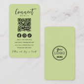 Verbindung mit dem Green QR-Code der Social Media  Begleitkarte (Vorne/Hinten)