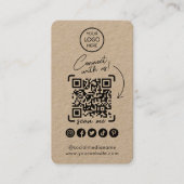 Verbindung mit dem Kraft Social Media QR Code Visitenkarte (Vorderseite)