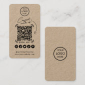 Verbindung mit dem Kraft Social Media QR Code Visitenkarte (Vorne/Hinten)
