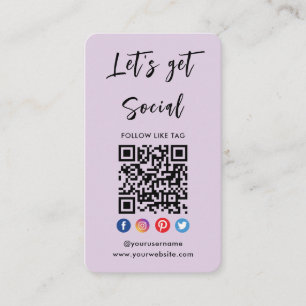 Verbindung mit dem Lila QR-Code der US Social Medi Visitenkarte
