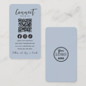 Verbindung mit dem modernen QR-Code der US Social  Begleitkarte (Vorne/Hinten)