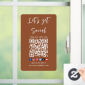 Verbindung mit dem QR-Code Beruflich Terracotta Fensteraufkleber (Zuhause)