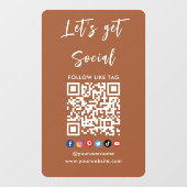 Verbindung mit dem QR-Code Beruflich Terracotta Fensteraufkleber (Blatt)