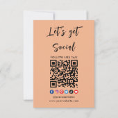 Verbindung mit dem QR-Code Beruflich Trendy Orange Einladung (Vorderseite)