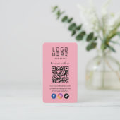Verbindung mit dem QR-Code der Social Media Begleitkarte (Stehend Vorderseite)