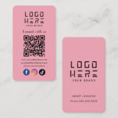 Verbindung mit dem QR-Code der Social Media Begleitkarte (Vorne/Hinten)