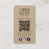 Verbindung mit dem QR-Code der Social Media in den Visitenkarte (Vorderseite)