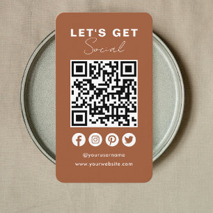 Verbindung mit dem QR-Code der Social Media Terrac Visitenkarte