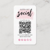Verbindung mit dem QR-Code der Social Media Visitenkarte (Vorderseite)