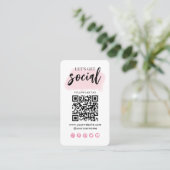 Verbindung mit dem QR-Code der Social Media Visitenkarte (Stehend Vorderseite)