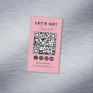 Verbindung mit dem QR-Code der sozialen Medien in  Magnetische Visitenkarte