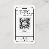 Verbindung mit dem QR-Code für soziale Medien Mini Visitenkarte (Vorderseite)