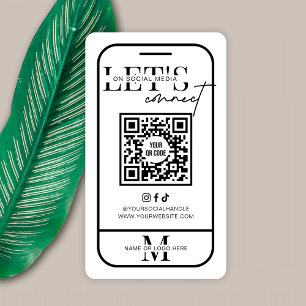 Verbindung mit dem QR-Code für soziale Medien Mini Visitenkarte