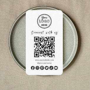 Verbindung mit dem QR-Code für soziale Medien Schw Visitenkarte