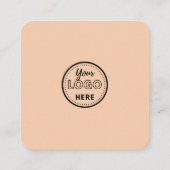 Verbindung mit dem QR-Code für uns Soft Orange übe Quadratische Visitenkarte (Rückseite)