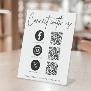 Verbindung mit dem QR-Code-Geschäft von US Social Sockelschild