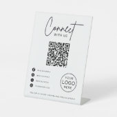 Verbindung mit dem QR-Code-Geschäft von US Social Sockelschild (Vorderseite)