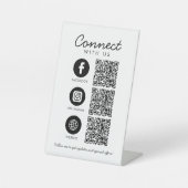 Verbindung mit dem QR-Code-Geschäft von US Social  Sockelschild (Vorderseite)