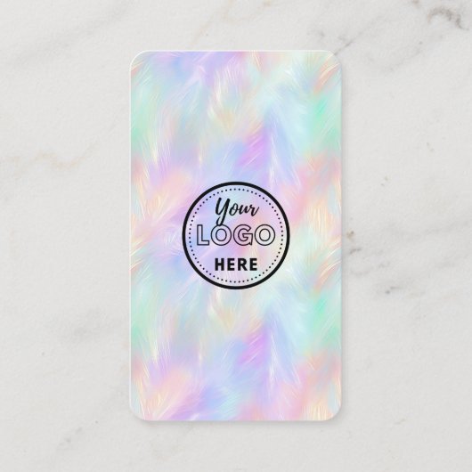 Verbindung mit dem QR Code Iridescent Opal stilvol Visitenkarte (Rückseite)