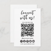 Verbindung mit dem QR-Logo der Social Media Einladung (Vorne/Hinten)