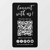 Verbindung mit dem QR-Logo der Social Media Fensteraufkleber (Blatt)