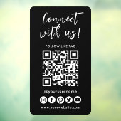 Verbindung mit dem QR-Logo der Social Media Fensteraufkleber (Blatt 3)