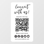 Verbindung mit dem QR-Logo der Social Media Fensteraufkleber (Blatt)