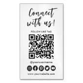 Verbindung mit dem QR-Logo der Social Media Magnetische Visitenkarte (Vorderseite Vertikal)