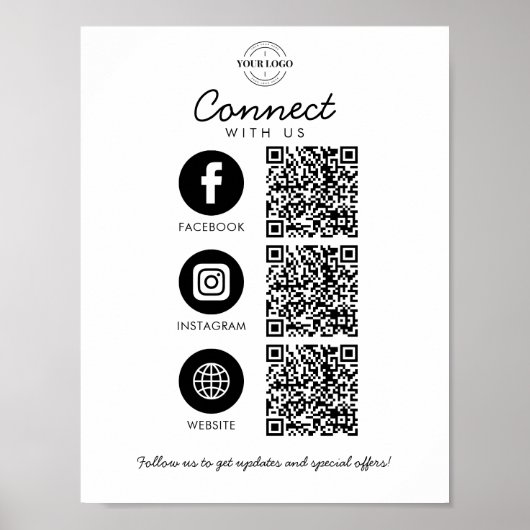 Verbindung mit dem QR-Website-Logo von US 3 Poster (Vorne)