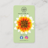 Verbindung mit der QR-Blume für Social Media Visitenkarte (Vorderseite)