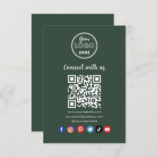 Verbindung mit der QR Code Business Card der US So Einladung (Vorne/Hinten)