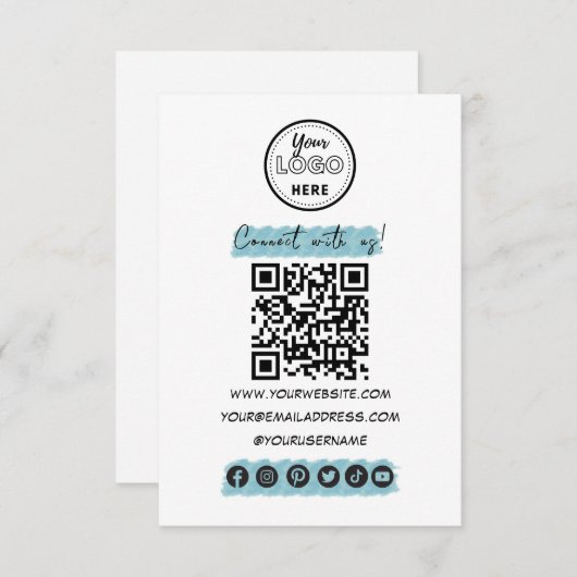 Verbindung mit der QR Code Business Card der US So Einladung (Vorne/Hinten)