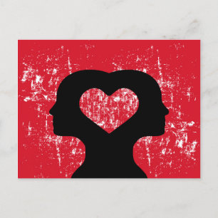 Verbindung mit Liebe Postkarte