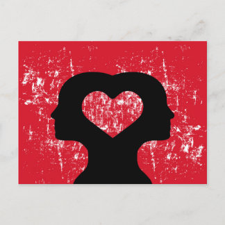 Verbindung mit Liebe Postkarte