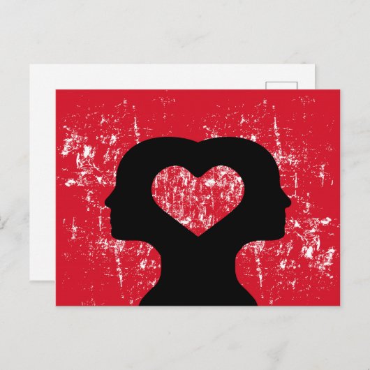 Verbindung mit Liebe Postkarte (Vorne/Hinten)