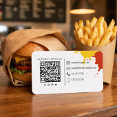 Verbindung mit mir | QR Code Einfach Hamburger mod Visitenkarte