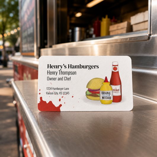 Verbindung mit mir | QR Code Einfach Hamburger mod Visitenkarte