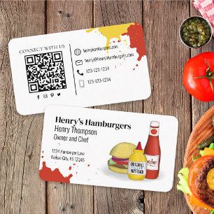 Verbindung mit mir   QR Code Einfach Hamburger mod Visitenkarte