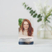 Verbindung mit mir | QR Code Einfach Modernes Foto Visitenkarte (Stehend Vorderseite)