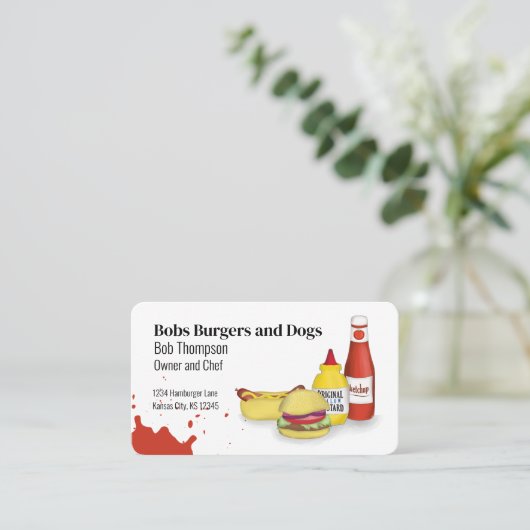 Verbindung mit mir | QR Code Einfache Hamburger Ho Visitenkarte (Stehend Vorderseite)