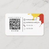 Verbindung mit mir | QR Code Einfache Hamburger Ho Visitenkarte (Rückseite)