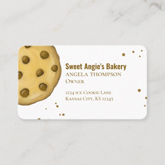 Verbindung mit mir | QR Code Einfaches Backkost Visitenkarte (Vorderseite)