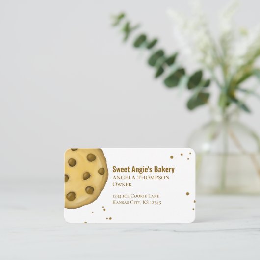 Verbindung mit mir | QR Code Einfaches Backkost Visitenkarte (Stehend Vorderseite)