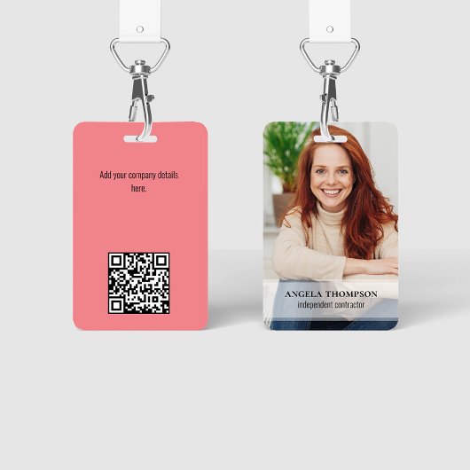 Verbindung mit mir | QR Code Einfaches Modernes Fo Ausweis