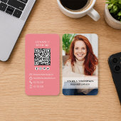 Verbindung mit mir | QR Code Einfaches Modernes Fo Visitenkarte